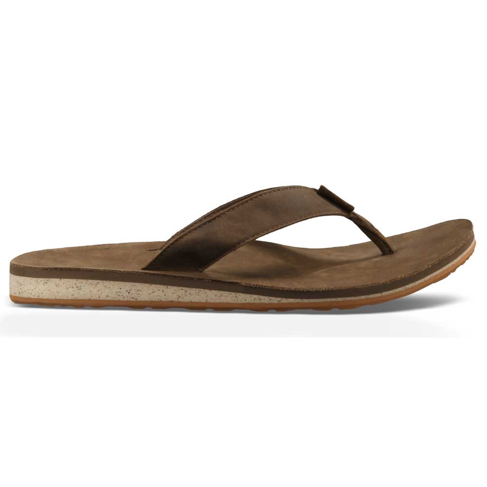 Teva Teva Classic Flip Premium Leather 1009037-DKEA slippers Teva Classic Flip Premium Leather Dark earth 1009037-DKEA slippers online bestellen bij Kathmandu Outdoor & Travel