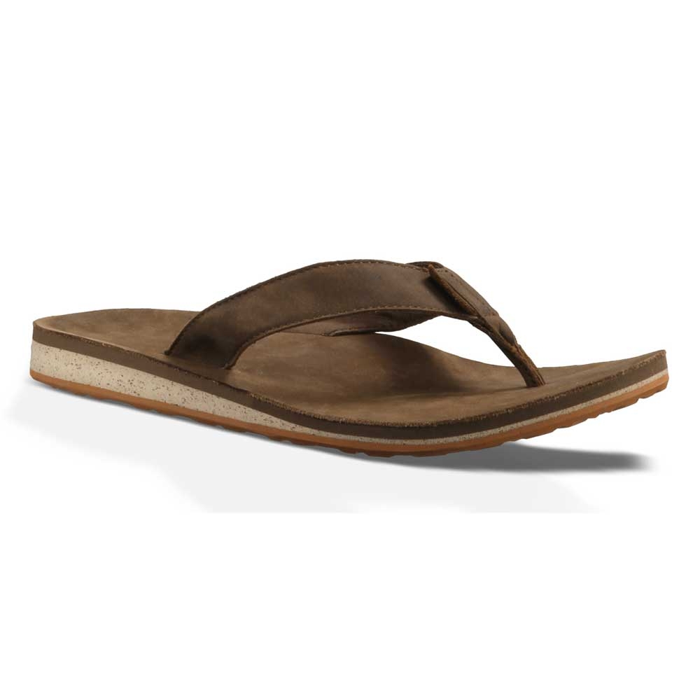 Teva Teva Classic Flip Premium Leather 1009037-DKEA slippers Teva Classic Flip Premium Leather Dark earth 1009037-DKEA slippers online bestellen bij Kathmandu Outdoor & Travel