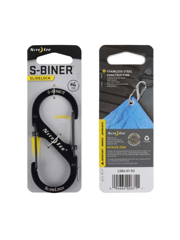 Nite-Ize  S-Biner Nr 4 Slidelock Black
