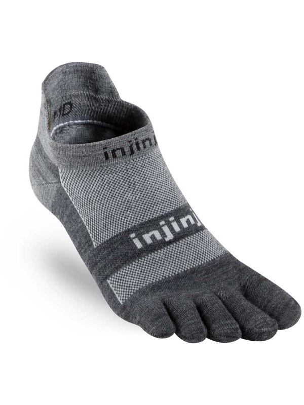 Injinji  Run Lightweight No-Show wool Charcoal