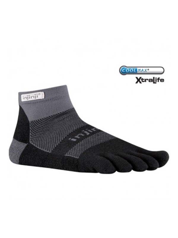 Injinji  Run Midweight Mini-Crew Xtralife Black/Grey
