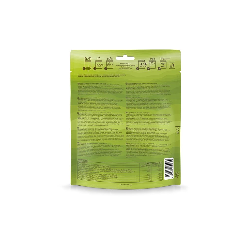 Adventure food Adventure food Curry Fruit & Rice 1 portie 1RF maaltijden en voedsel Adventure food Curry Fruit & Rice 1 portie . 1RF maaltijden en voedsel online bestellen bij Kathmandu Outdoor & Travel