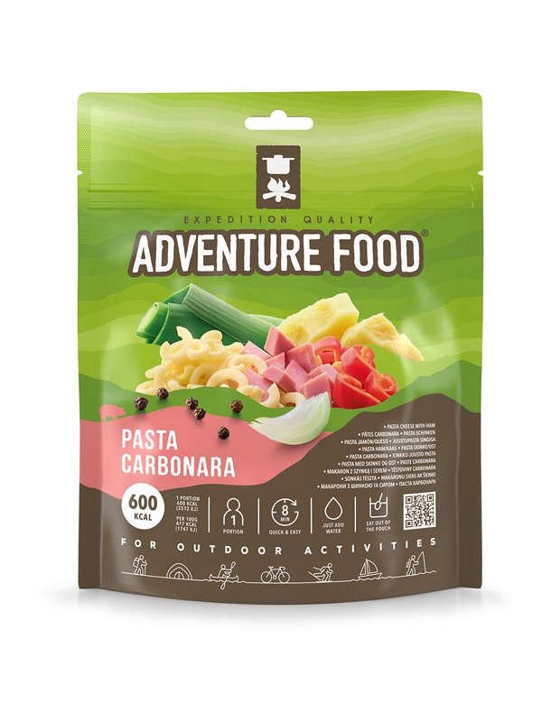 Adventure food Pasta Carbonara 1 portie . Adventure food Pasta Carbonara 1 portie .
