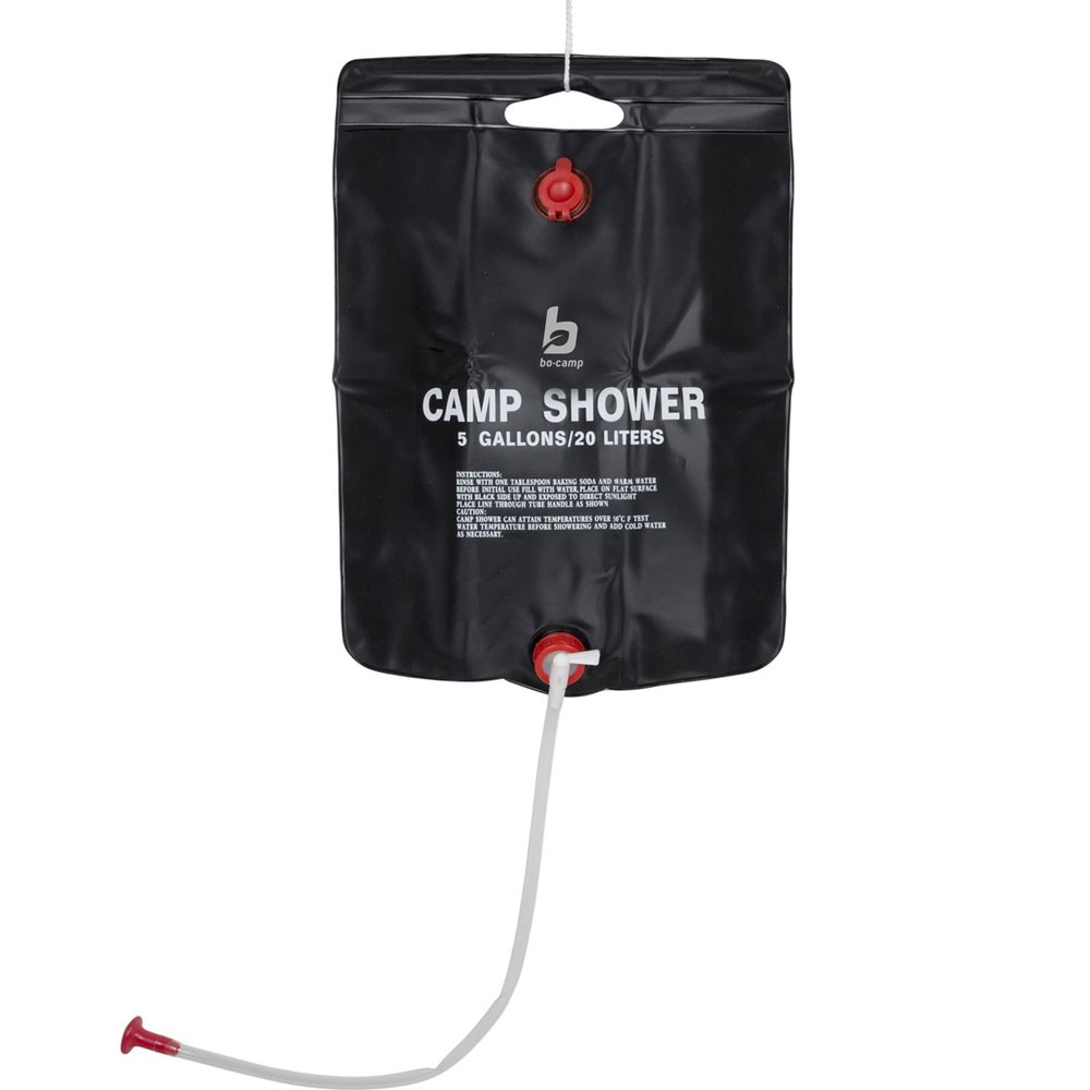 Bo-Camp Solar Douche 20L Zwart 6603510 wassen online bestellen bij Kathmandu Outdoor & Travel