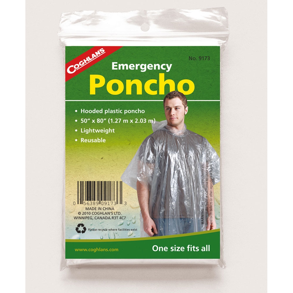Coghlans Emergency Poncho . 7699173 reisaccessoires online bestellen bij Kathmandu Outdoor & Travel