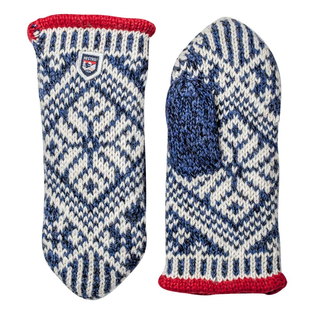 Hestra Hestra Nordic Wool mitt 63921-260/020 kleding accessoires Hestra Nordic Wool mitt Medium Blue / Off White 63921-260/020 kleding accessoires online bestellen bij Kathmandu Outdoor & Travel