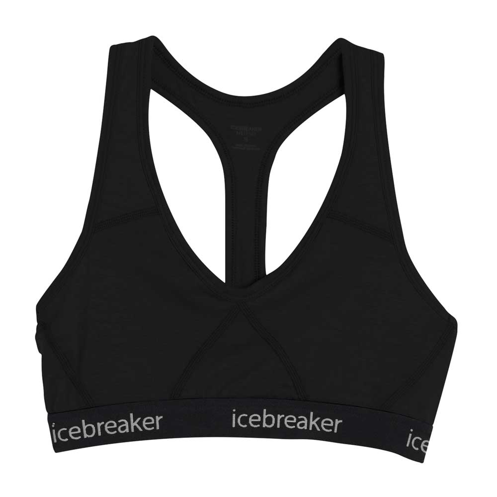 Icebreaker Sprite Racerback Bra Black 103020001 onderkleding/thermokleding online bestellen bij Kathmandu Outdoor & Travel