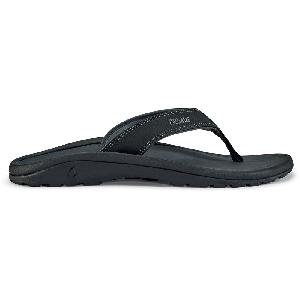 Olukai Ohana Black / Dark Shadow 10110-4042 slippers online bestellen bij Kathmandu Outdoor & Travel