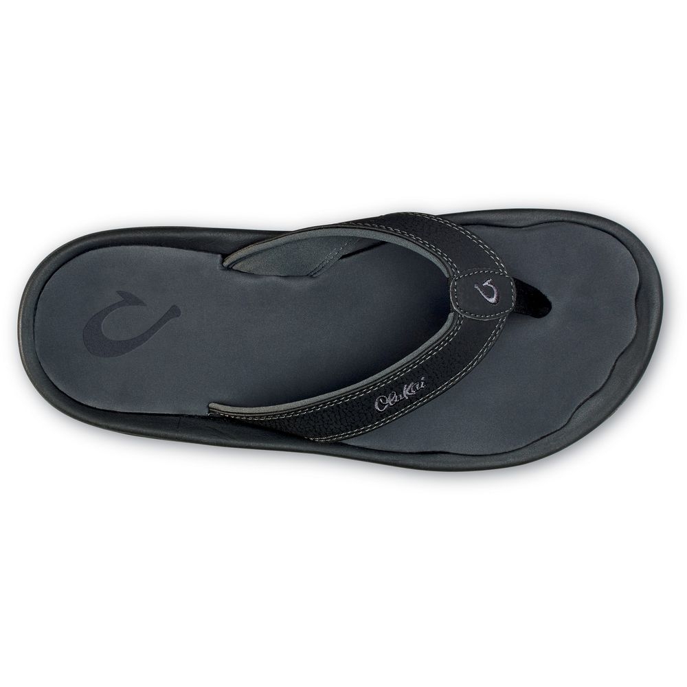 Olukai Ohana Black / Dark Shadow 10110-4042 slippers online bestellen bij Kathmandu Outdoor & Travel