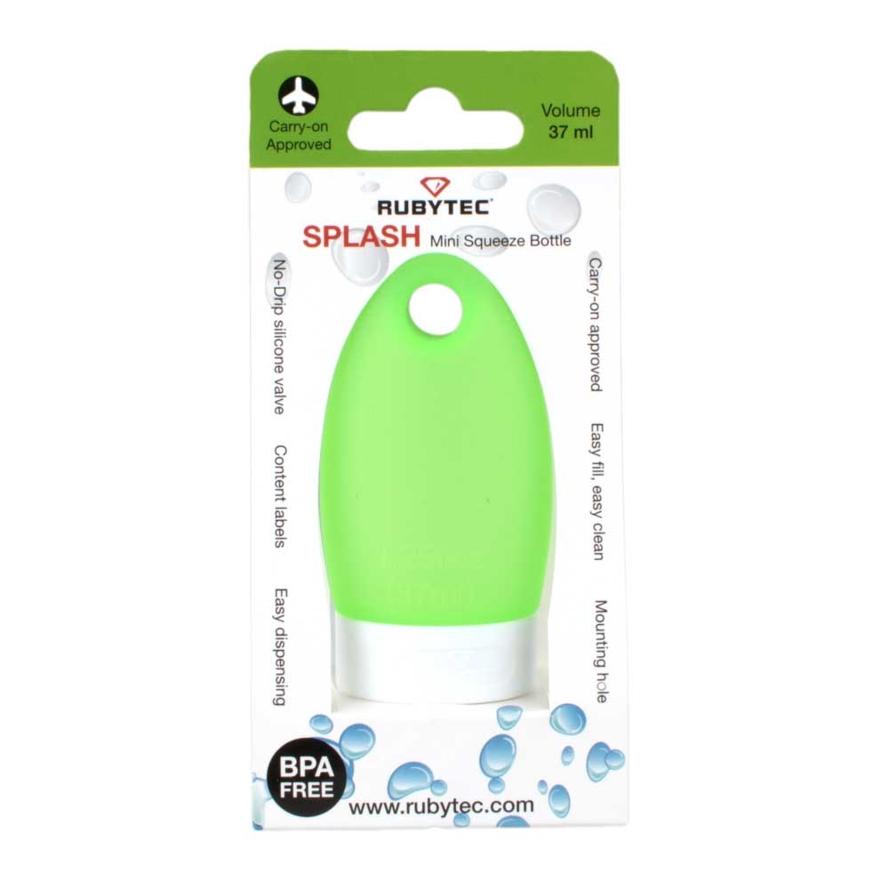 Rubytec Rubytec Splash Squeeze Tube Mini 37ml RU54450 reisaccessoires Rubytec Splash Squeeze Tube Mini 37ml Green RU54450 reisaccessoires online bestellen bij Kathmandu Outdoor & Travel