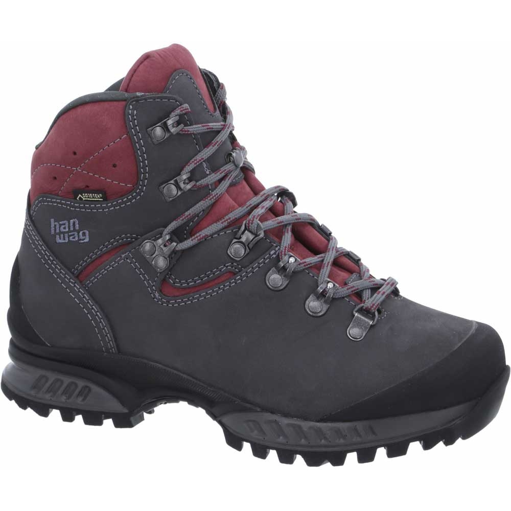 Hanwag Hanwag Tatra II GTX Women's 200101-064356 wandelschoenen dames Hanwag Tatra II GTX Women's Asphalt/Dark Garnet 200101-064356 wandelschoenen dames online bestellen bij Kathmandu Outdoor & Travel