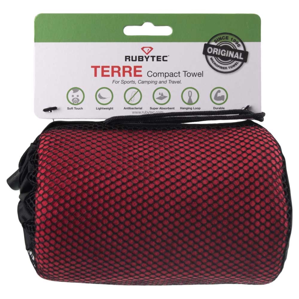 Rubytec Rubytec Terre Compact Towel X-Large RU10820X toiletartikelen Rubytec Terre Compact Towel X-Large RED RU10820X toiletartikelen online bestellen bij Kathmandu Outdoor & Travel