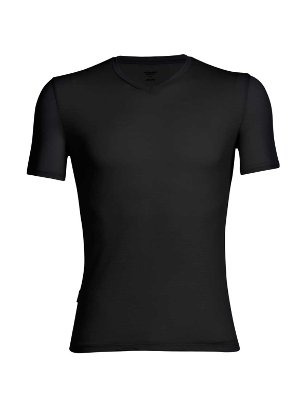Icebreaker  Anatomica Short Sleeve V Black