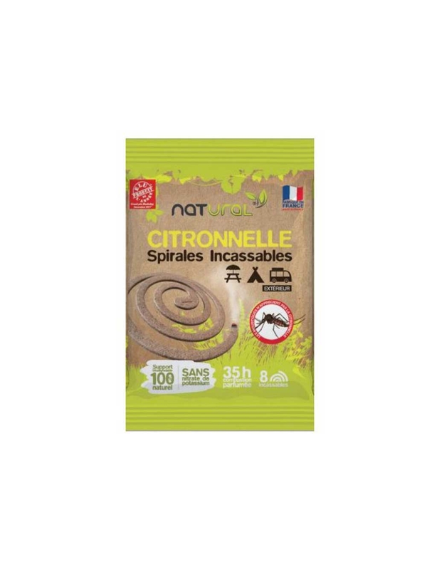 Natural  Citronella spiraaltjes 8 st/zakje .