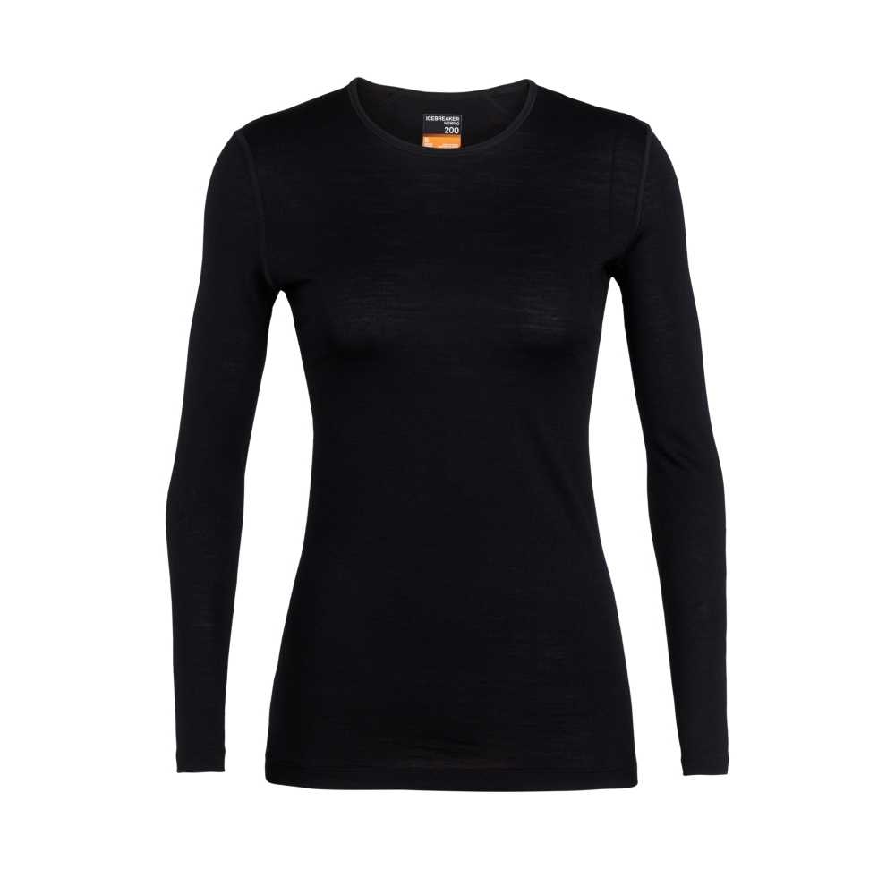 Icebreaker Icebreaker 200 Oasis Long Sleeve Crewe Women's 104375-0011 onderkleding/thermokleding Icebreaker 200 Oasis Long Sleeve Crewe Women's Black 104375-0011 onderkleding/thermokleding online bestellen bij Kathmandu Outdoor & Travel