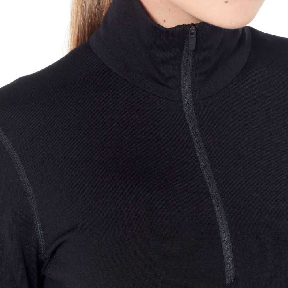 Icebreaker 260 Tech Long Sleeve Half Zip Women's Black* 104390-0011 onderkleding/thermokleding online bestellen bij Kathmandu Outdoor & Travel