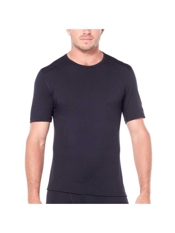 Icebreaker  200 Oasis Short Sleeve Crewe Black