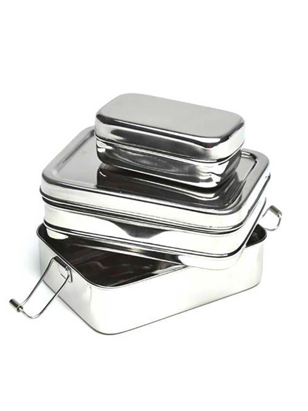 Eco Lunch Box  Three-in-one Classic RVS