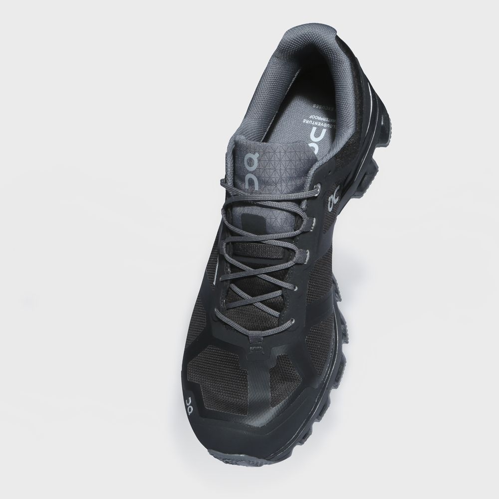 On-running Cloudventure Waterproof Women's Black / Graphit W22.99950 wandelschoenen dames online bestellen bij Kathmandu Outdoor & Travel
