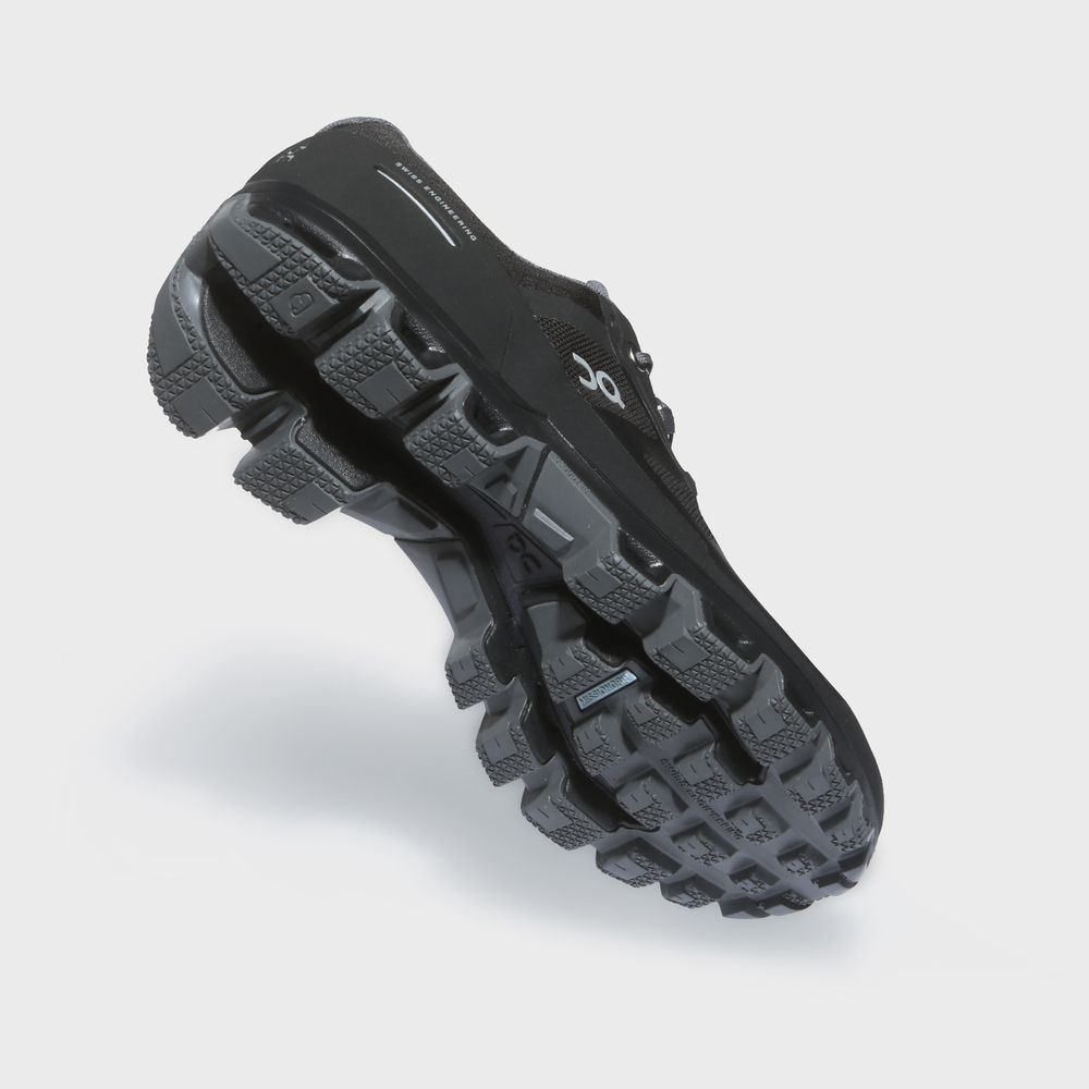 On-running Cloudventure Waterproof Women's Black / Graphit W22.99950 wandelschoenen dames online bestellen bij Kathmandu Outdoor & Travel