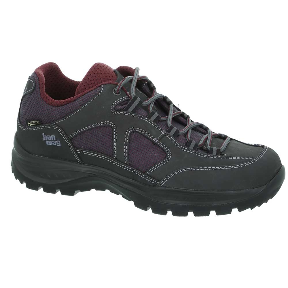 Hanwag Hanwag Gritstone II Lady GTX 201501-064356 wandelschoenen dames Hanwag Gritstone II Lady GTX Asphalt Dark Garnet 201501-064356 wandelschoenen dames online bestellen bij Kathmandu Outdoor & Travel