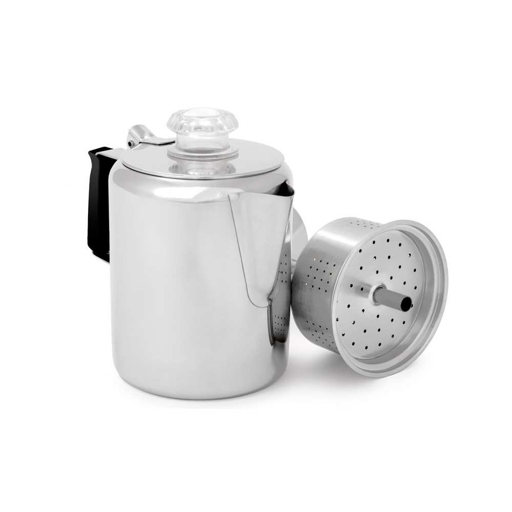 Gsi Gsi Glacier Stainless 3 Cup Percolator GS65203 koken Gsi Glacier Stainless 3 Cup Percolator Zilver GS65203 koken online bestellen bij Kathmandu Outdoor & Travel