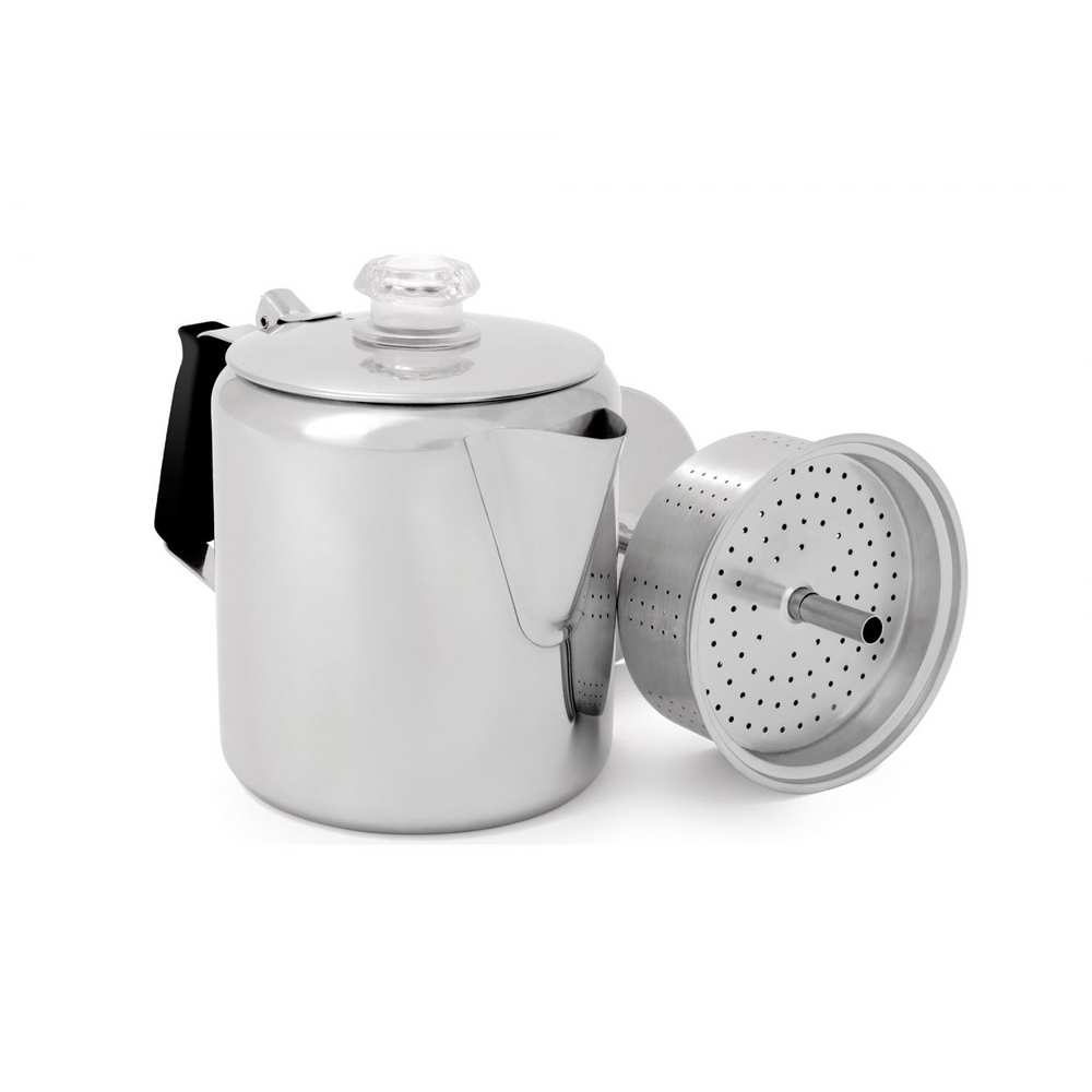 Gsi Gsi Glacier Stainless 6 Cup Percolator GS65206 koken Gsi Glacier Stainless 6 Cup Percolator Zilver GS65206 koken online bestellen bij Kathmandu Outdoor & Travel