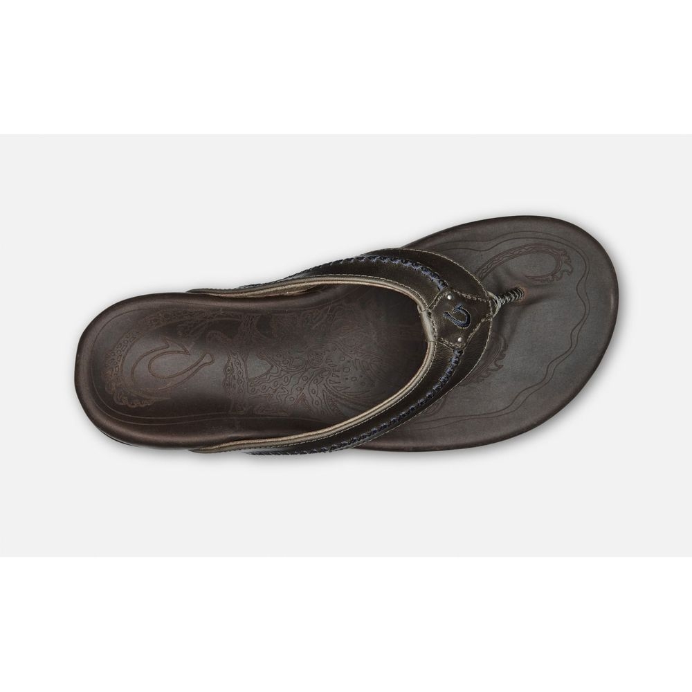 Olukai Olukai Mea Ola 10138-6C13 slippers Olukai Mea Ola Dark Shadow Mustang 10138-6C13 slippers online bestellen bij Kathmandu Outdoor & Travel