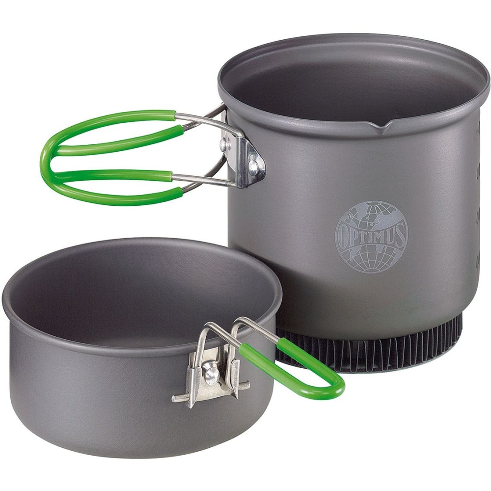 Optimus Optimus Terra Weekend HE Cookset OPT8020707 koken Optimus Terra Weekend HE Cookset Grey/Green OPT8020707 koken online bestellen bij Kathmandu Outdoor & Travel