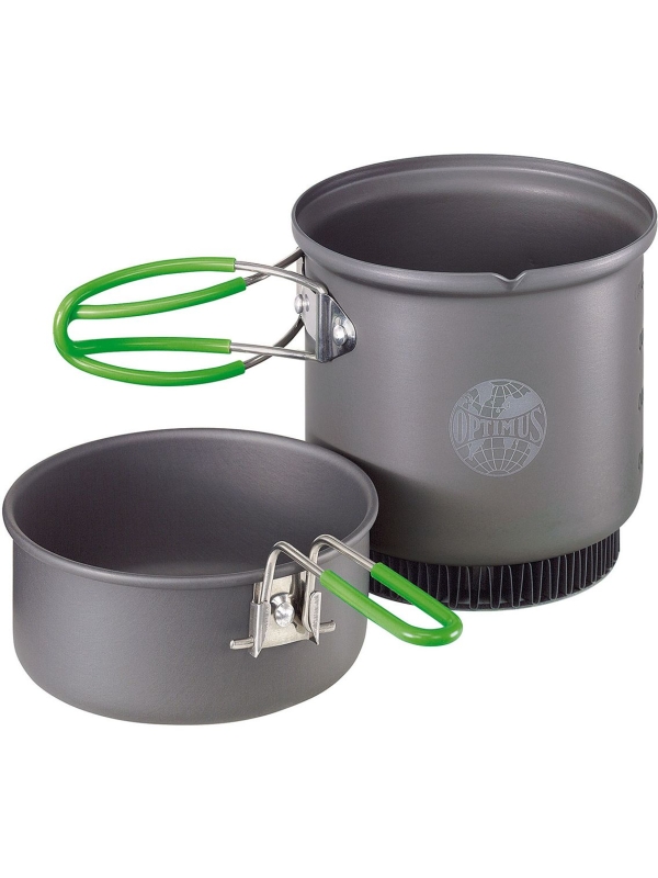Optimus Terra Weekend HE Cookset Grey/Green Optimus Terra Weekend HE Cookset Grey/Green