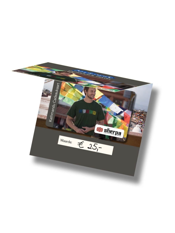 Kathmandu Cadeaukaart 25 euro . Kathmandu Cadeaukaart 25 euro .