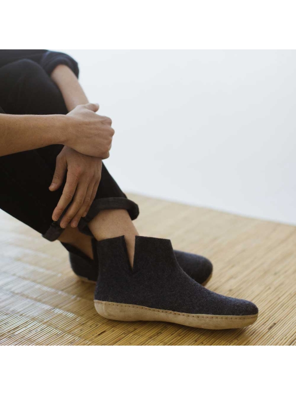 Glerups  Boot Leather Charcoal