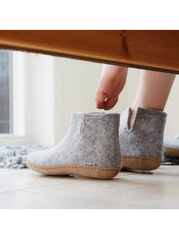 Glerups Boot Leather Grey Glerups Boot Leather Grey