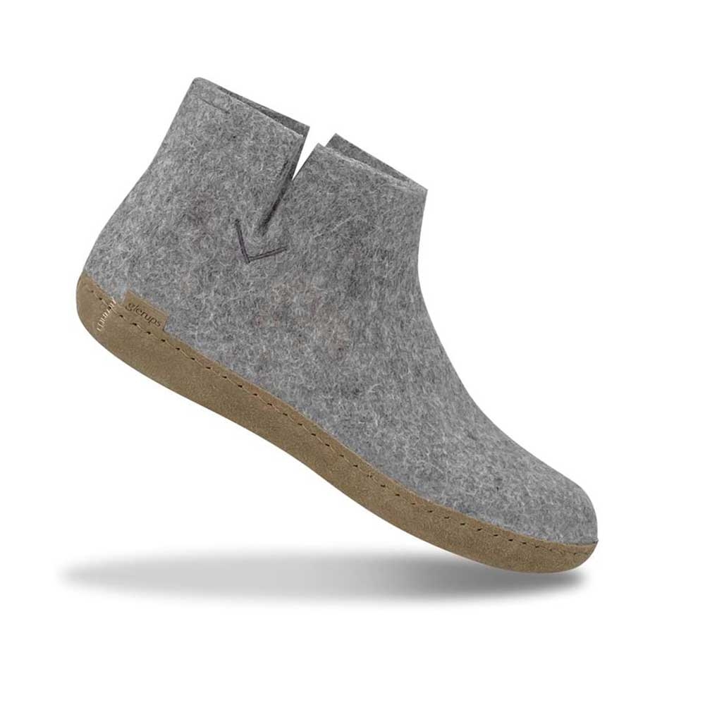 Glerups Glerups Boot Leather G-01 Grey pantoffels en huissokken Glerups Boot Leather Grey G-01 Grey pantoffels en huissokken online bestellen bij Kathmandu Outdoor & Travel
