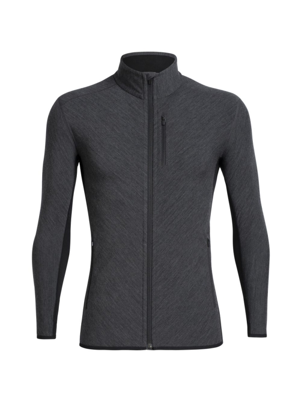 Icebreaker  Descender Long Sleeve Zip Jet hthr/Black