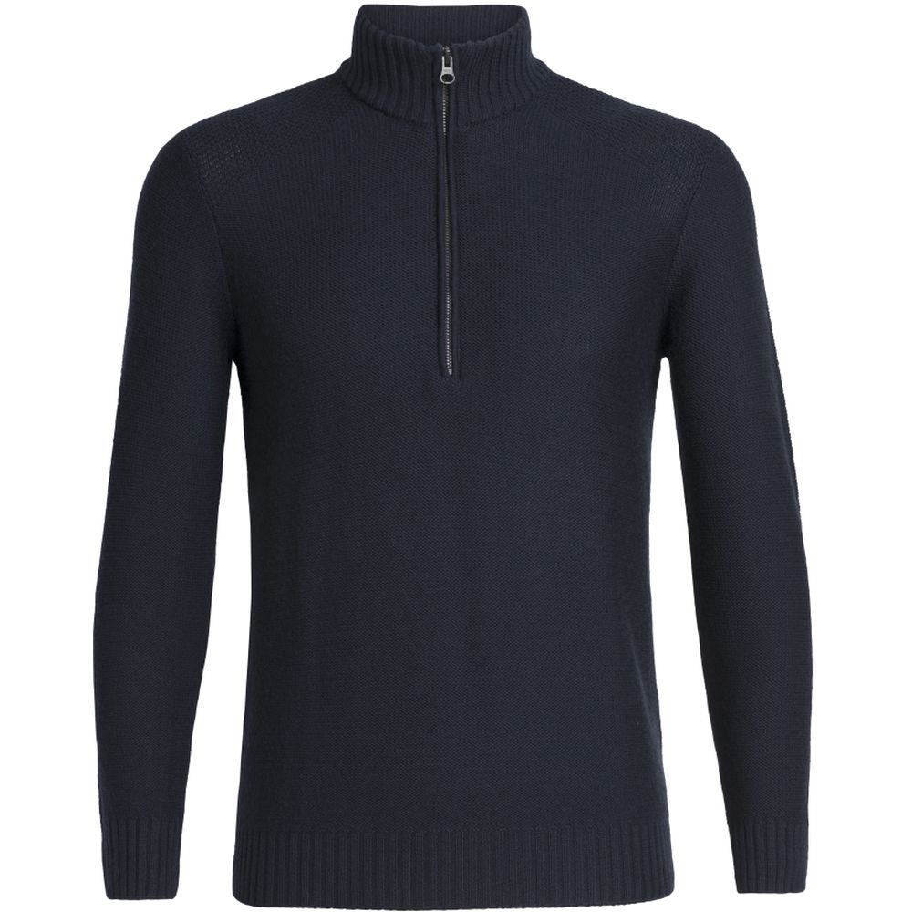 Icebreaker Waypoint Long Sleeve Half Zip Midnight Navy 10490-1423 fleeces en truien online bestellen bij Kathmandu Outdoor & Travel