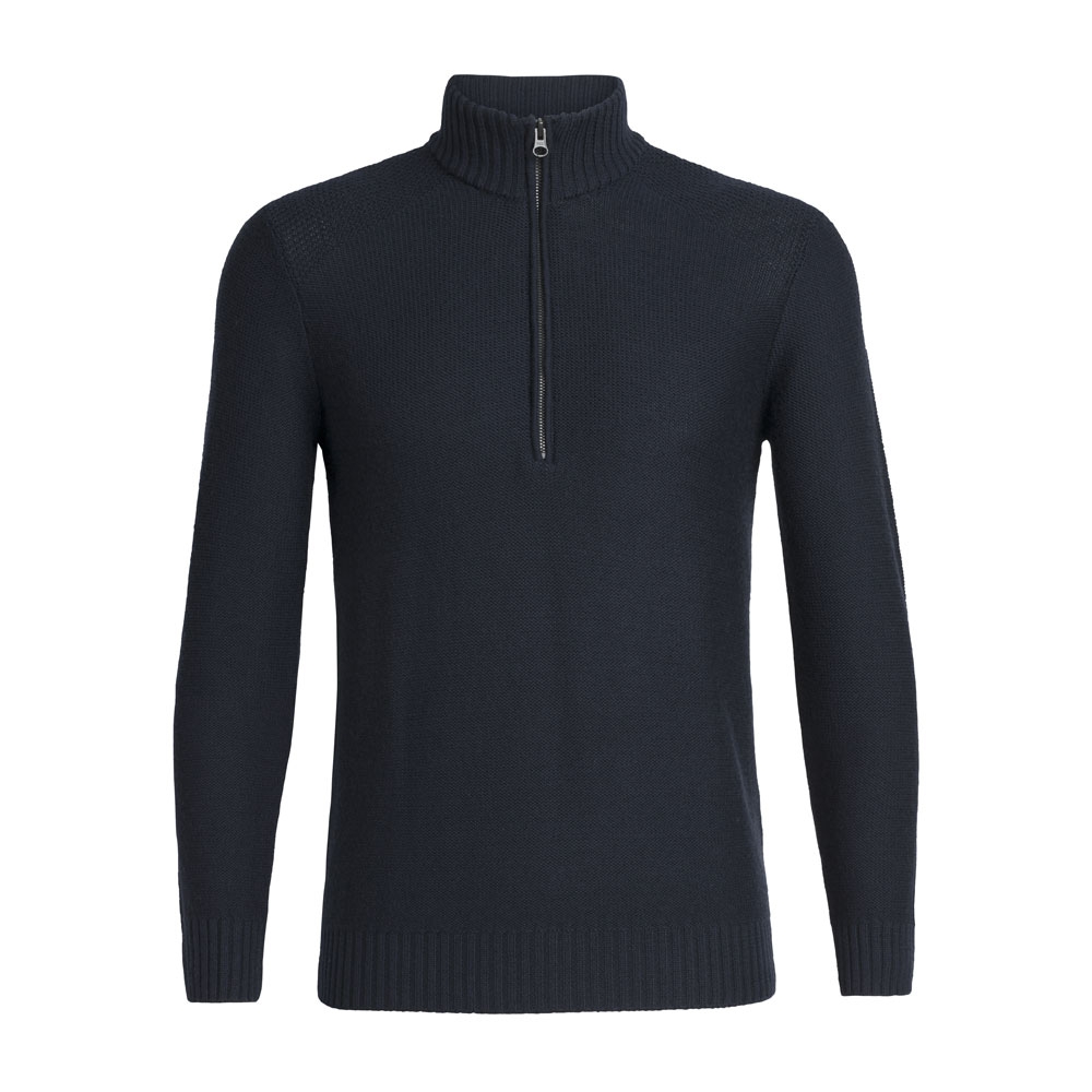 Icebreaker Waypoint Long Sleeve Half Zip Midnight Navy 10490-1423 fleeces en truien online bestellen bij Kathmandu Outdoor & Travel