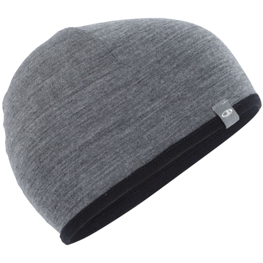 Icebreaker Pocket Hat Black/Gritstone hthr IBM200-IBA04 kleding accessoires online bestellen bij Kathmandu Outdoor & Travel