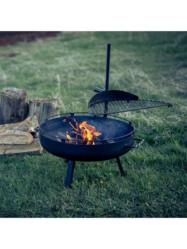 Barebones Cowboy Firepit Grill Small Black Barebones Cowboy Firepit Grill Small Black
