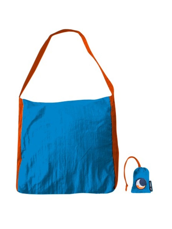 Ticket to the Moon  Eco Bag Medium Aqua/Orange