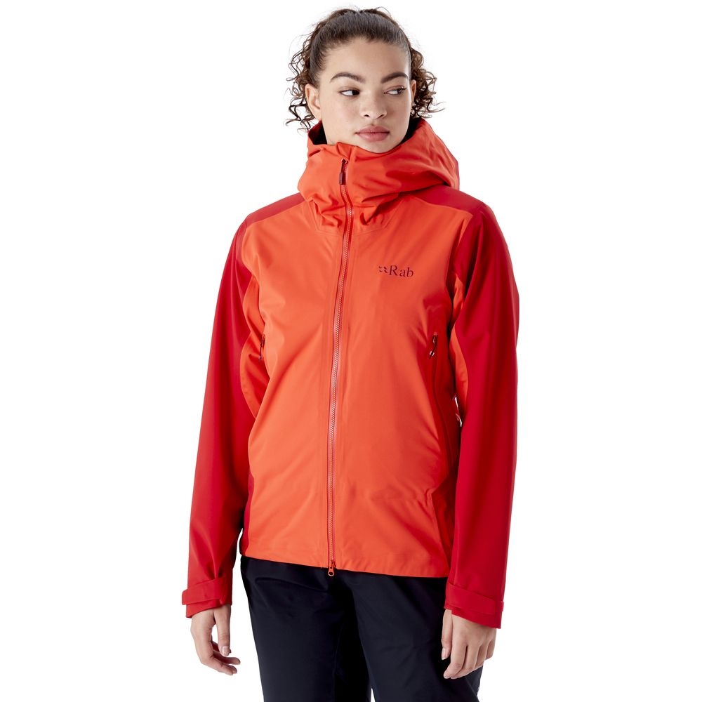 Rab Rab Kinetic Alpine 2.0 Jacket Women's QWG-70-GF jassen Rab Kinetic Alpine 2.0 Jacket Women's Red Grapefruit QWG-70-GF jassen online bestellen bij Kathmandu Outdoor & Travel