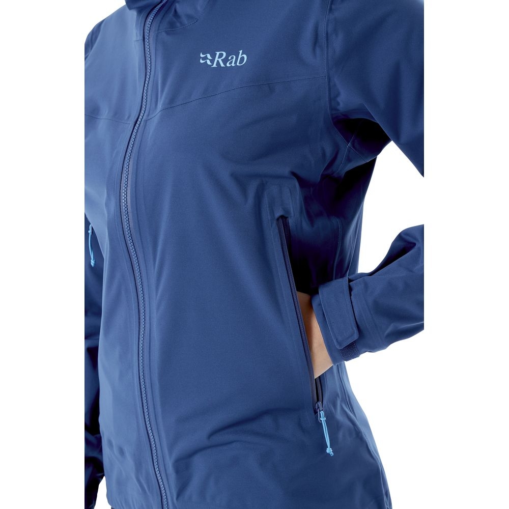 Rab Rab Kinetic 2.0 Jacket Women's QWG-75-NB jassen Rab Kinetic 2.0 Jacket Women's Nightfall Blue QWG-75-NB jassen online bestellen bij Kathmandu Outdoor & Travel