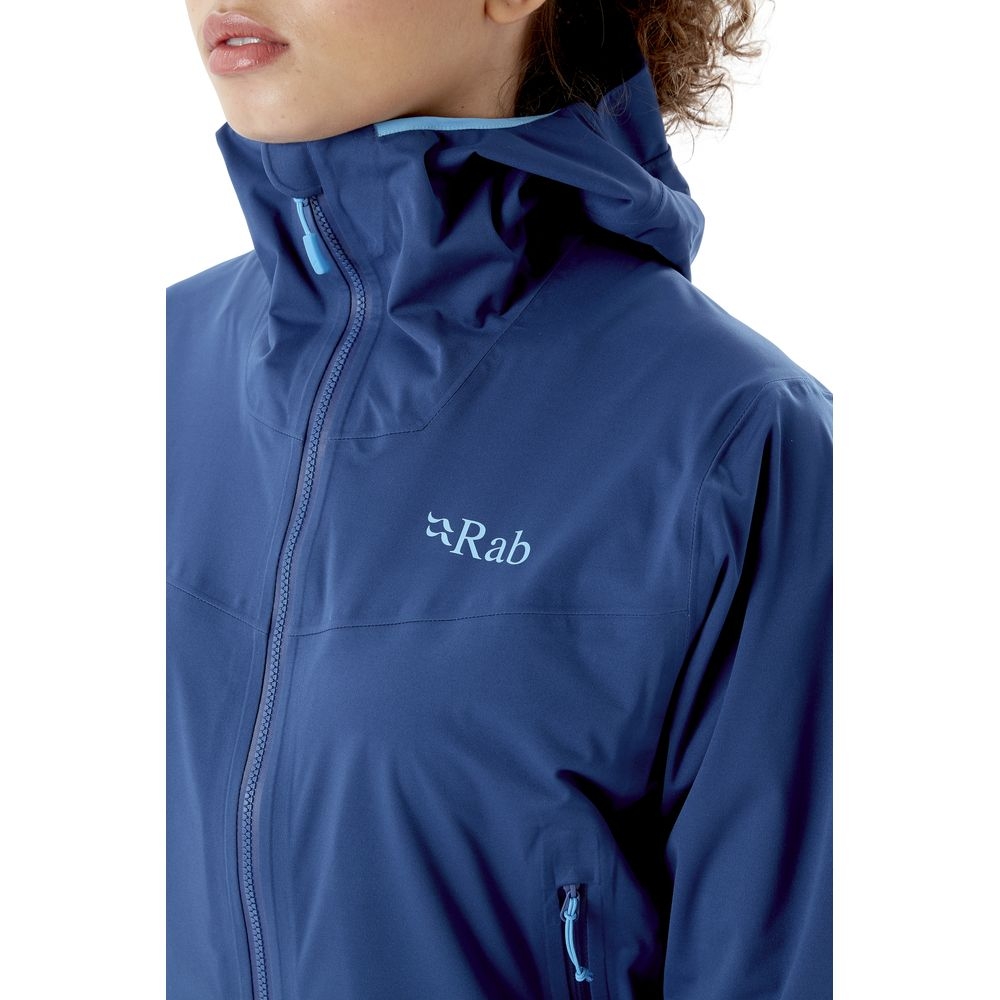 Rab Rab Kinetic 2.0 Jacket Women's QWG-75-NB jassen Rab Kinetic 2.0 Jacket Women's Nightfall Blue QWG-75-NB jassen online bestellen bij Kathmandu Outdoor & Travel