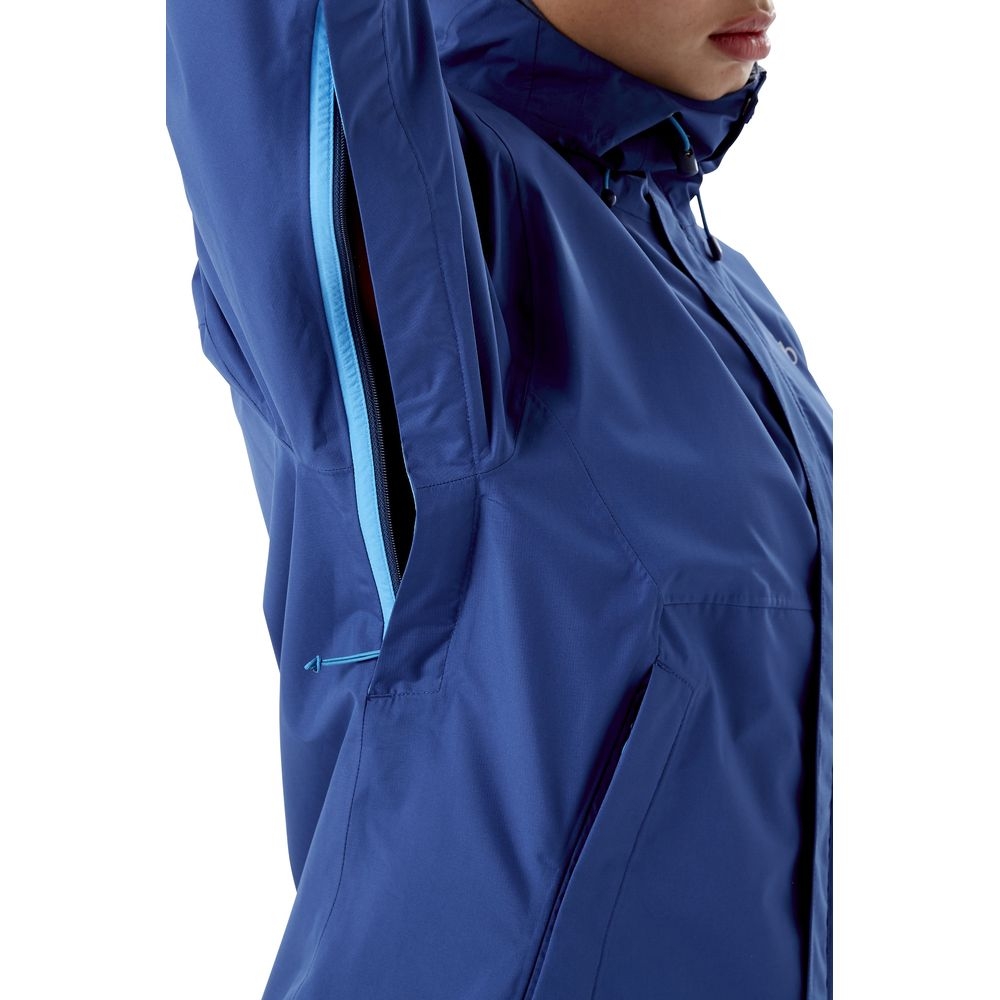 Rab Rab Downpour Eco Jacket Women's QWG-83-NB jassen Rab Downpour Eco Jacket Women's Nightfall Blue QWG-83-NB jassen online bestellen bij Kathmandu Outdoor & Travel