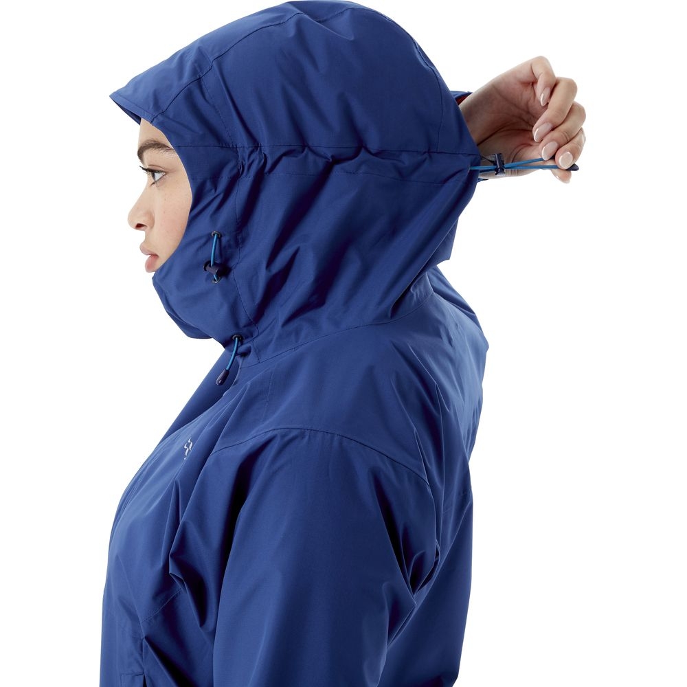 Rab Rab Downpour Eco Jacket Women's QWG-83-NB jassen Rab Downpour Eco Jacket Women's Nightfall Blue QWG-83-NB jassen online bestellen bij Kathmandu Outdoor & Travel