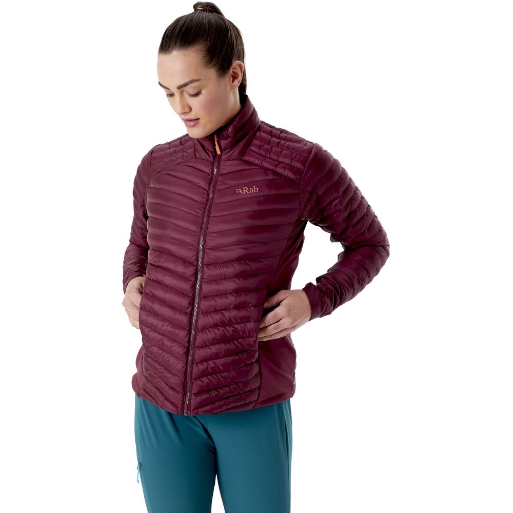 Rab Rab Cirrus Flex 2.0 Jacket Women's QIO-75-HD jassen Rab Cirrus Flex 2.0 Jacket Women's Deep Heather QIO-75-HD jassen online bestellen bij Kathmandu Outdoor & Travel