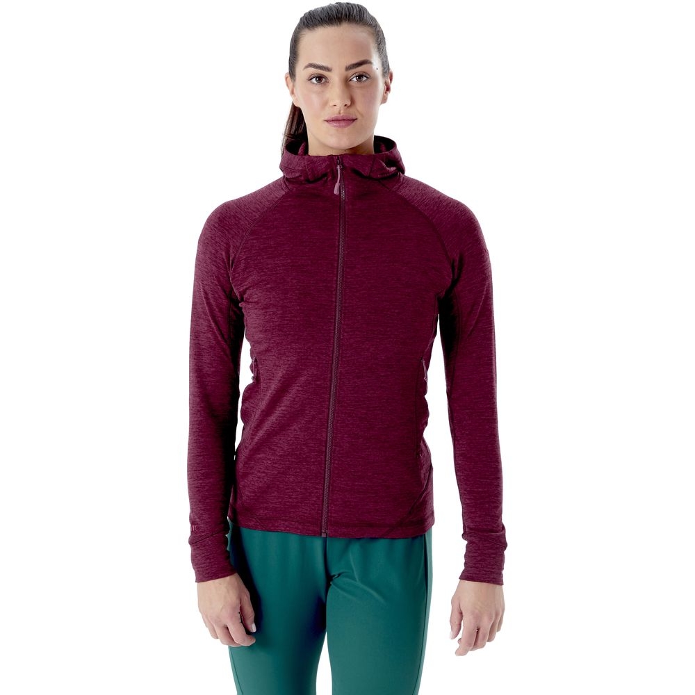 Rab Nexus  Jacket Hoody Women's Deep Heather QFE-69-HD fleeces en truien online bestellen bij Kathmandu Outdoor & Travel