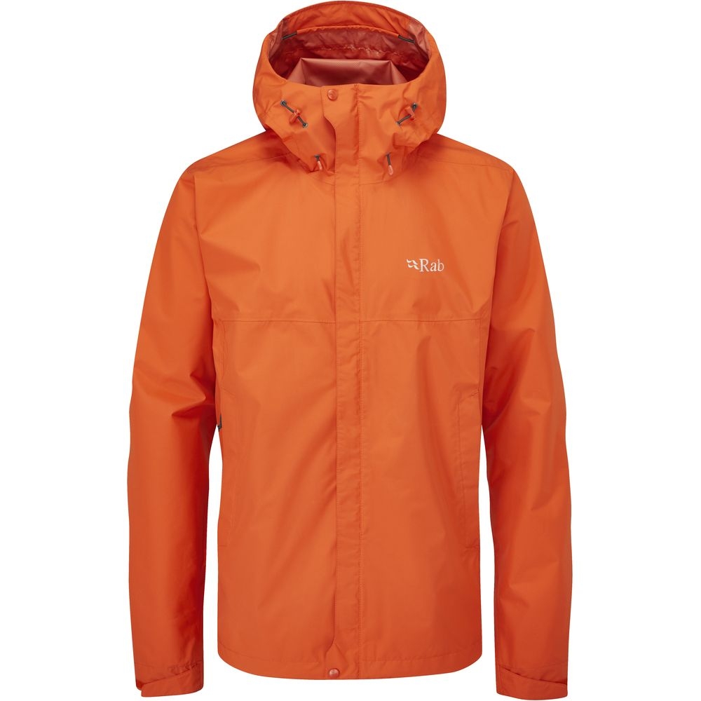 Rab Rab Downpour Eco Jacket QWG-82-FC jassen Rab Downpour Eco Jacket Firecracker QWG-82-FC jassen online bestellen bij Kathmandu Outdoor & Travel