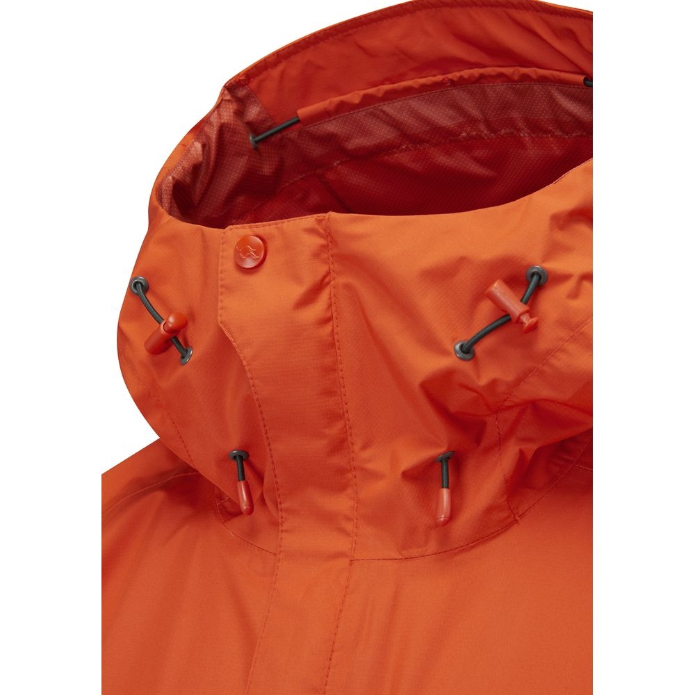 Rab Rab Downpour Eco Jacket QWG-82-FC jassen Rab Downpour Eco Jacket Firecracker QWG-82-FC jassen online bestellen bij Kathmandu Outdoor & Travel