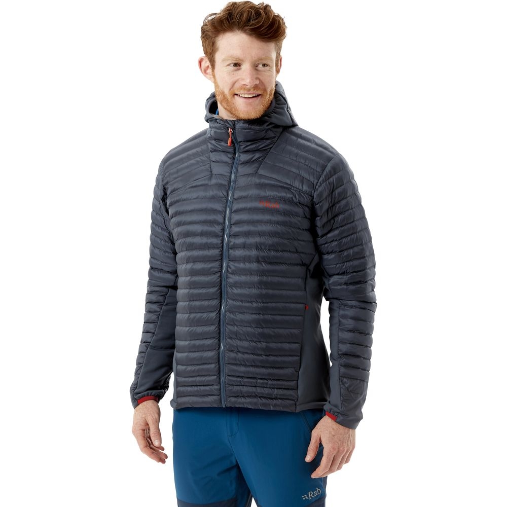 Rab Rab Cirrus Flex 2.0 Hoody QIO-68-ST jassen Rab Cirrus Flex 2.0 Hoody Steel QIO-68-ST jassen online bestellen bij Kathmandu Outdoor & Travel